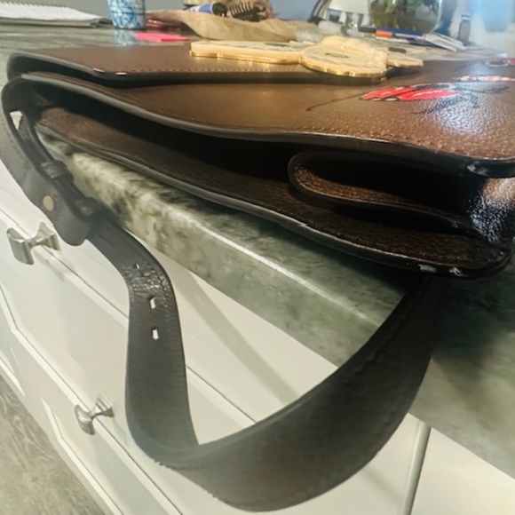 Gucci Brown Calfskin & Shell Butterfly Calfskin Shoulder Bag - RARE!!!! - Picture 5 of 16